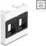 Marco de montaje DELOCK Easy 45 2 soportes Keystone 45x45 mm blanco/negro