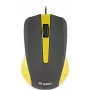 Ratón USB con cable, 3 botones, superficie engomada
