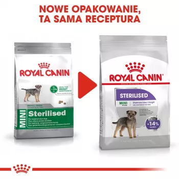 Pienso para perros Royal Canin Mini Sterilised Care — 3 kg, pollo, para razas pequeñas esterilizadas (5–10 kg), adulto, 30 % proteína