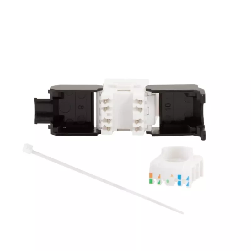 Módulo Keystone LogiLink NK4066 plano negro blanco RJ-45