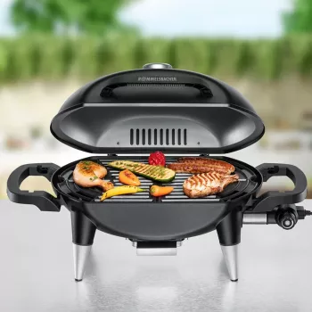 ROMMELSBACHER BBQ 4000, 2200 W, parrilla, eléctrica, 300 °C, sobremesa, rojo óxido