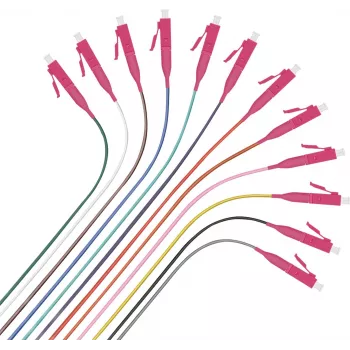 Helos 288347 Pigtail de fibra OM4, 12 x LC, Easy Strip, 2 m