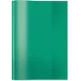 Funda para libros de texto HERMA PP A5 transparente-verde oscuro