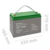 Batería AGM Qoltec 53038 | 12V | 100Ah | máx 1200A