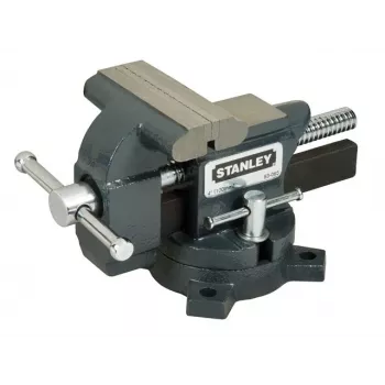 Tornillo de banco STANLEY 1-83-065 — Hierro fundido, 10 cm de apertura de mordaza, 85 mm de profundidad, 6 kg