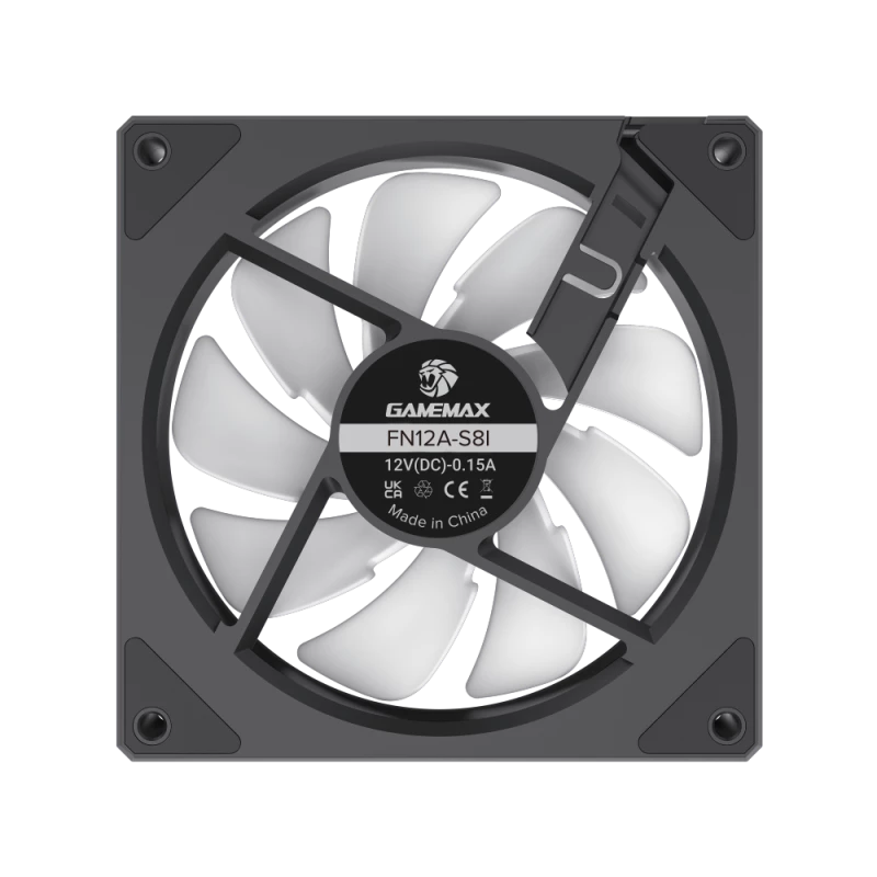 Gamemax | Ventilador de caja | FN12A-S8I | Negro
