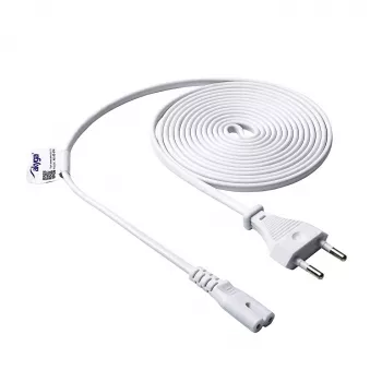 Cable de alimentación Akyga AK-RD-07A CEE 7/16 – IEC C7 (ocho), CCA, 3 m, blanco