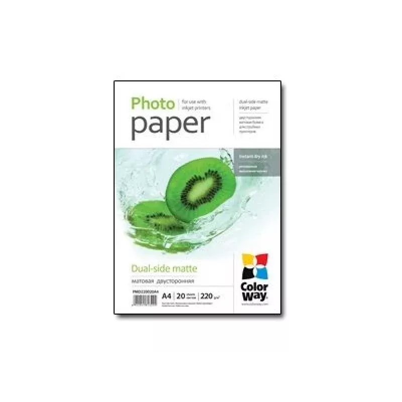 Papel fotográfico ColorWay PMD220020A4 A4 mate 220 g/m² 20 hojas