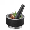 Mortero GEFU 35300 negro acero inoxidable granito 14 cm