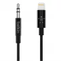 Cable Belkin Lightning a toma de auriculares - Lightning macho a minijack estéreo macho - 91,4 cm - negro - para Apple iPhone (Lig