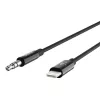 Cable Belkin Lightning a toma de auriculares - Lightning macho a minijack estéreo macho - 91,4 cm - negro - para Apple iPhone (Lig