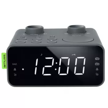 Radio reloj despertador doble alarma Muse Dual Alarm Clock Radio | M-17 LG | función despertador | entrada AUX