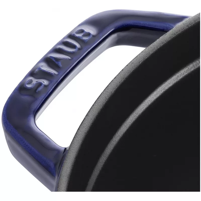 Cocotte de hierro fundido Staub 26 cm redonda, azul oscuro