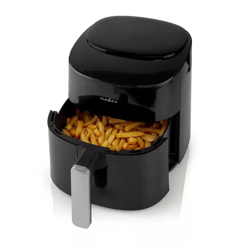 Freidora de aire Nedis KAAF160BK, cesta única, 4,2 L, 1300 W, Negro