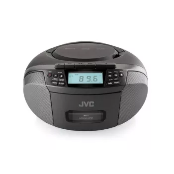 Reproductor de radio JVC RC-E444B negro con reproductor de CD y sintonizador FM