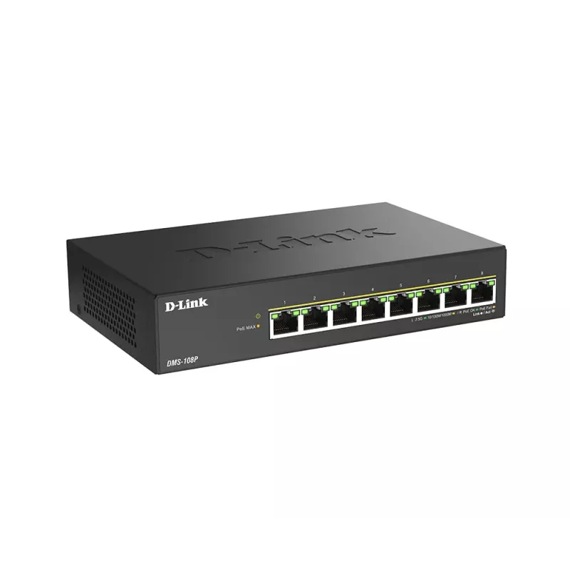 D-Link DMS-108P/E switch de escritorio no gestionado de 8 puertos 2,5G con PoE+ (230 W)