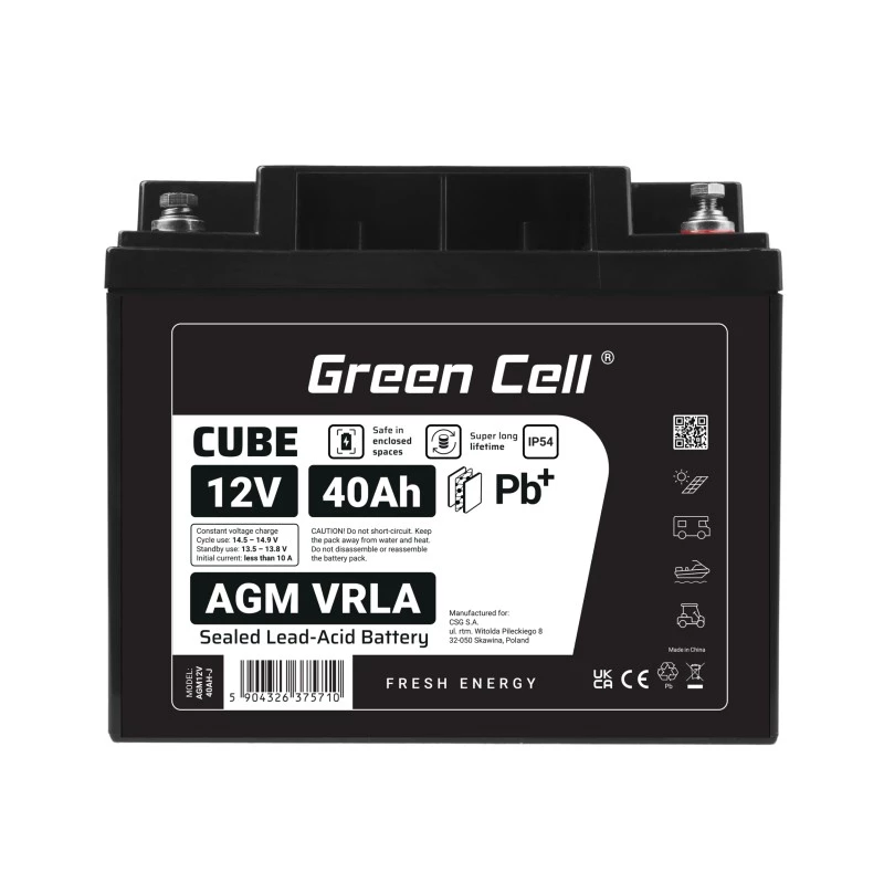 Batería AGM VRLA 12V 40Ah IP54