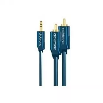 Cable de audio 3,5 mm a 2 x RCA ClickTronic 10 m adaptador MP3