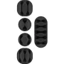 Clip para cables Goobay 70683 Escritorio Pared Negro 5 piezas