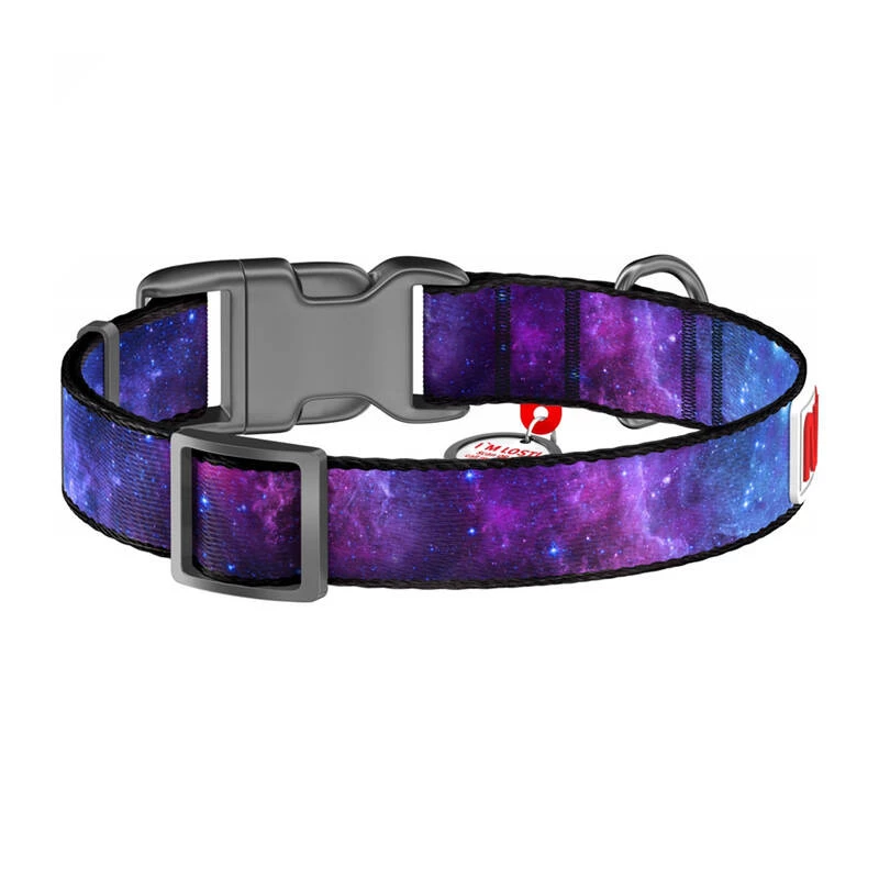 Collar para perro Waudog NASA21 nailon talla M, 20 mm de ancho