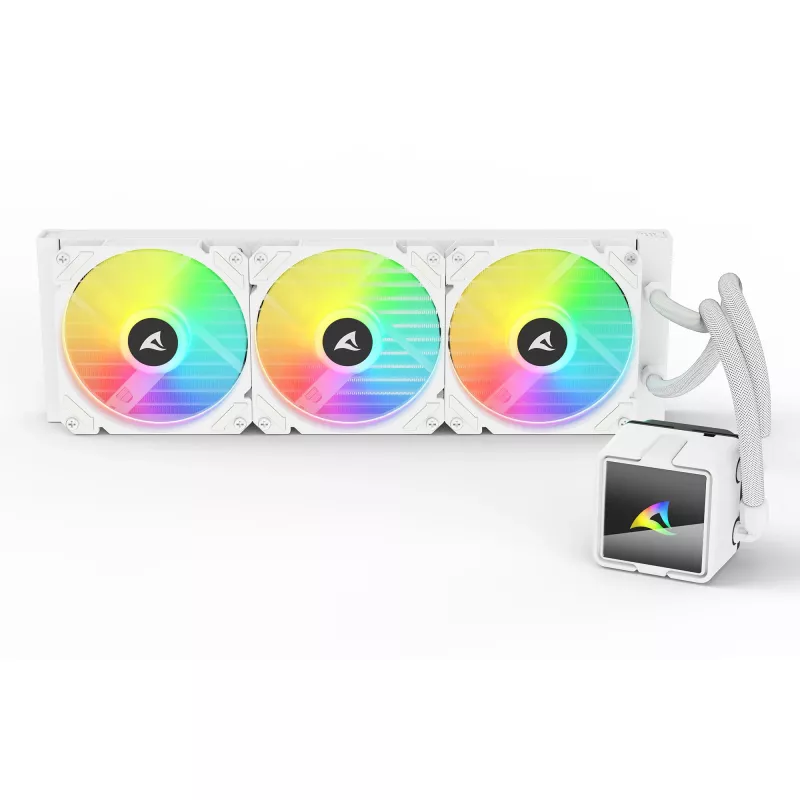 Refrigeración líquida todo en uno para CPU Sharkoon S60 ARGB blanca radiador de 360 mm