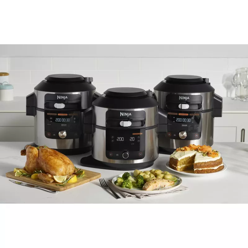 Olla multifunción Ninja OL750EU 7,5 L 1760 W Negro Acero inoxidable, 14 programas automáticos