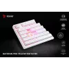 SAVIO PHENIX WHITE teclado mecánico inalámbrico, Gateron Red Pro, ABS