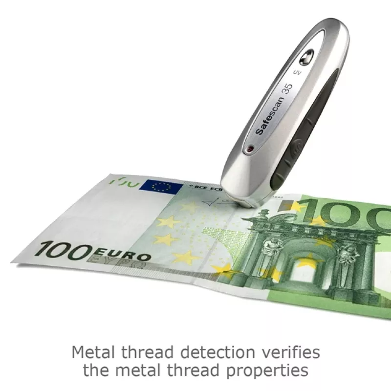 Safescan 35 detector portátil de billetes falsos, UV / magnético / hilo de seguridad