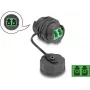 Conector de cable de fibra óptica Delock LC Duplex hembra a LC Duplex hembra con tapa de cierre resistente al agua (88033)