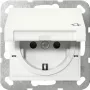 Toma de corriente Schuko GIRA System 55, blanca, IP44, 220–250 V, 50/60 Hz, profundidad 32 mm