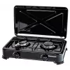 Fogón de gas para encimera Ravanson K-02TB [negro; 2 zonas]