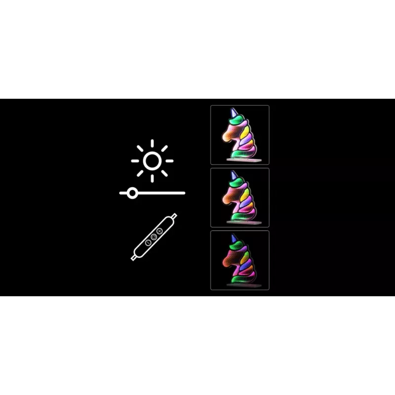 Luces neón MANTA Style UNICORN MASNL134MT con efecto túnel – panel LED decorativo para iluminación de interiores