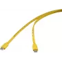 Cable USB Renkforce USB 2.0 conector macho USB-C macho amarillo impresión a medida métrica (RF-6721074)