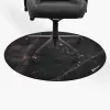 Alfombrilla protectora para sillas Arozzi Zona Round Floor Pad – Negro Marble, alfombrilla protectora redonda para suelos duros y moquetas