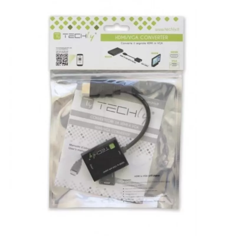 Adaptador de cable de vídeo Techly IDATA-HDMI-VGA2 VGA (D-Sub) negro