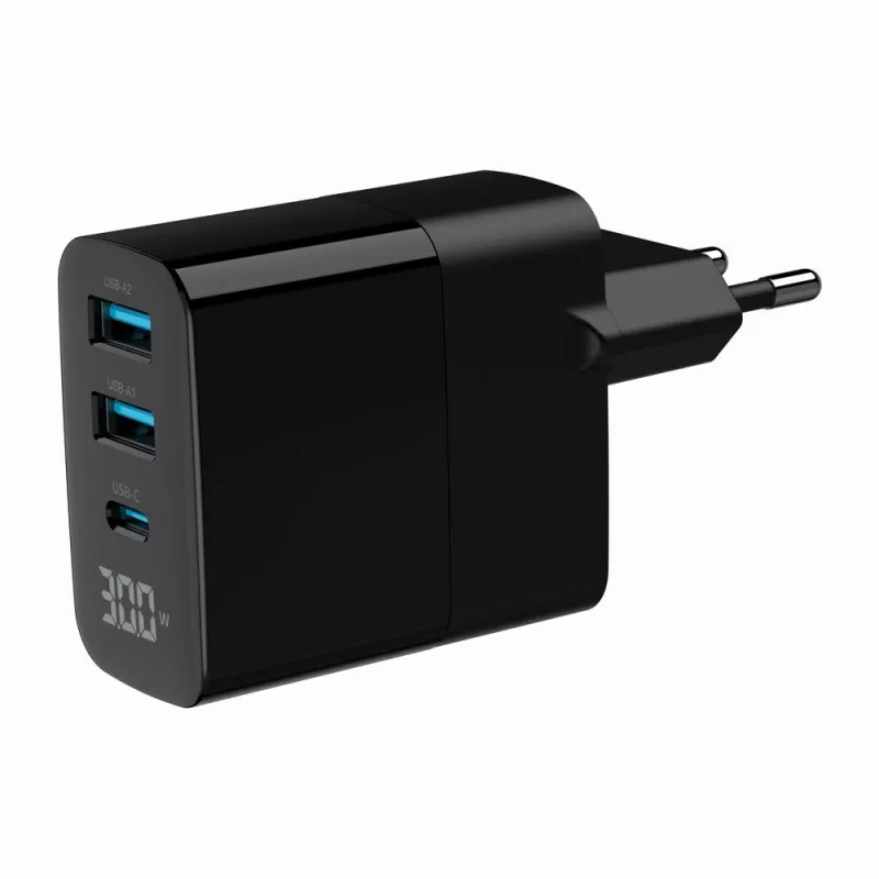 Cargador Gembird TA-UC-PDQC30LCD-BK-02 para dispositivos móviles universal negro AC carga rápida interior