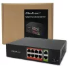 Switch de red QOLTEC Fast Ethernet PoE 8xRJ45 con 2xRJ45 uplink