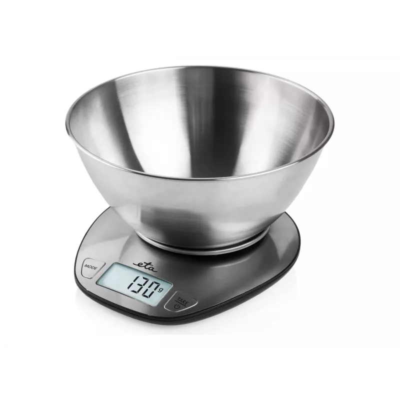 Báscula de cocina electrónica ETA Dori acero inoxidable, capacidad 5 kg, precisión 1 g