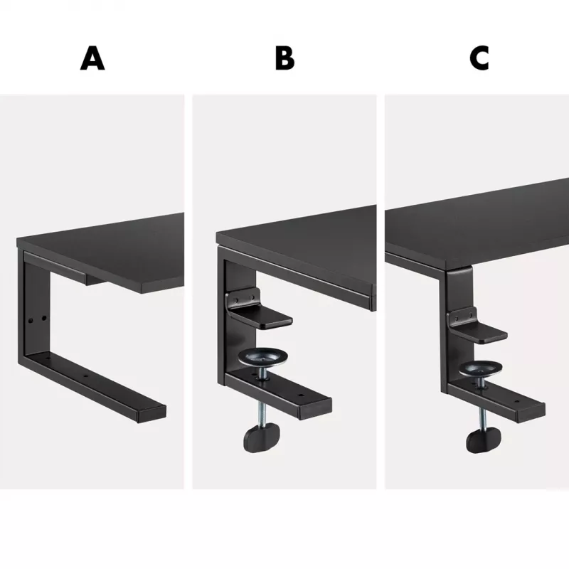 Soporte para portátil/monitor Ergo Office, carga máx. 20 kg, para diag. 13-32, negro, ER-303 B