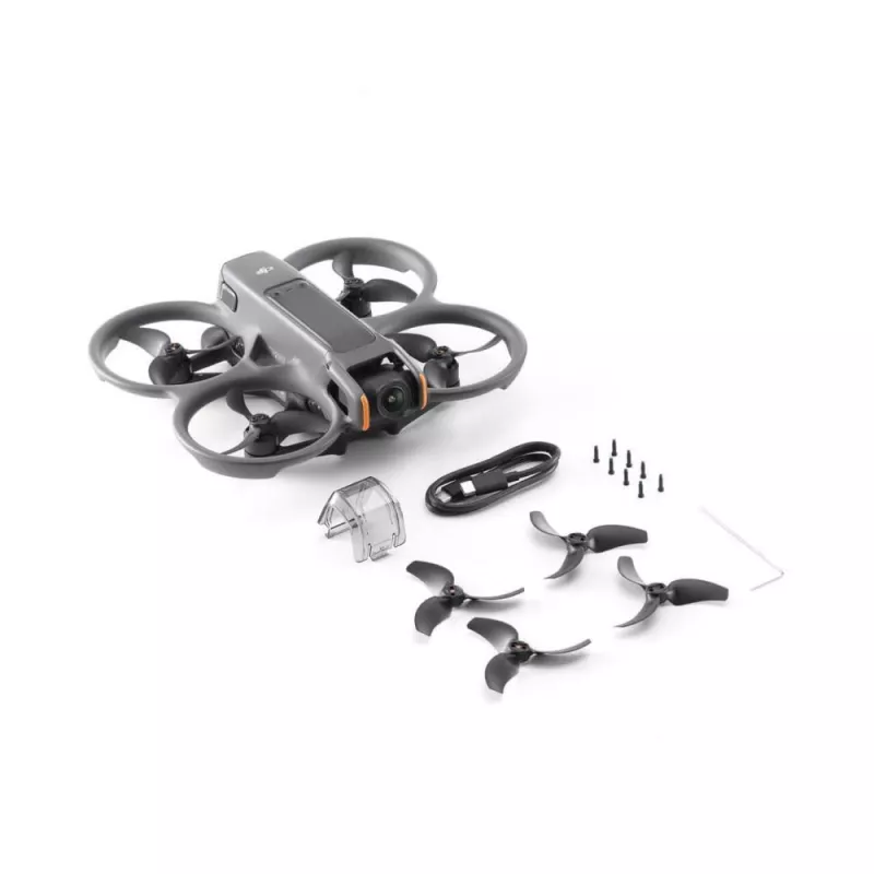 Dron DJI Avata 2 — alcance máximo 13.000 m, velocidad máxima 27 m/s, 4 rotores, Negro (sin gafas ni mando)