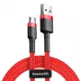 Cable USB Baseus CAMKLF-C09 2m USB A a Micro-USB B rojo