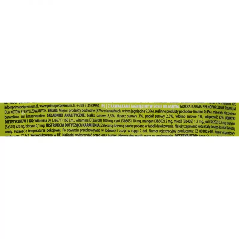 Comida húmeda para gatos Brit Premium by Nature cordero para gatos esterilizados 100 g