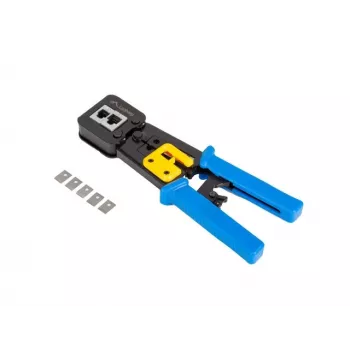 Herramienta de crimpado LANBERG NT-0204 para conectores RJ-45, negro/azul, 272×110,5×30 mm, 140 g