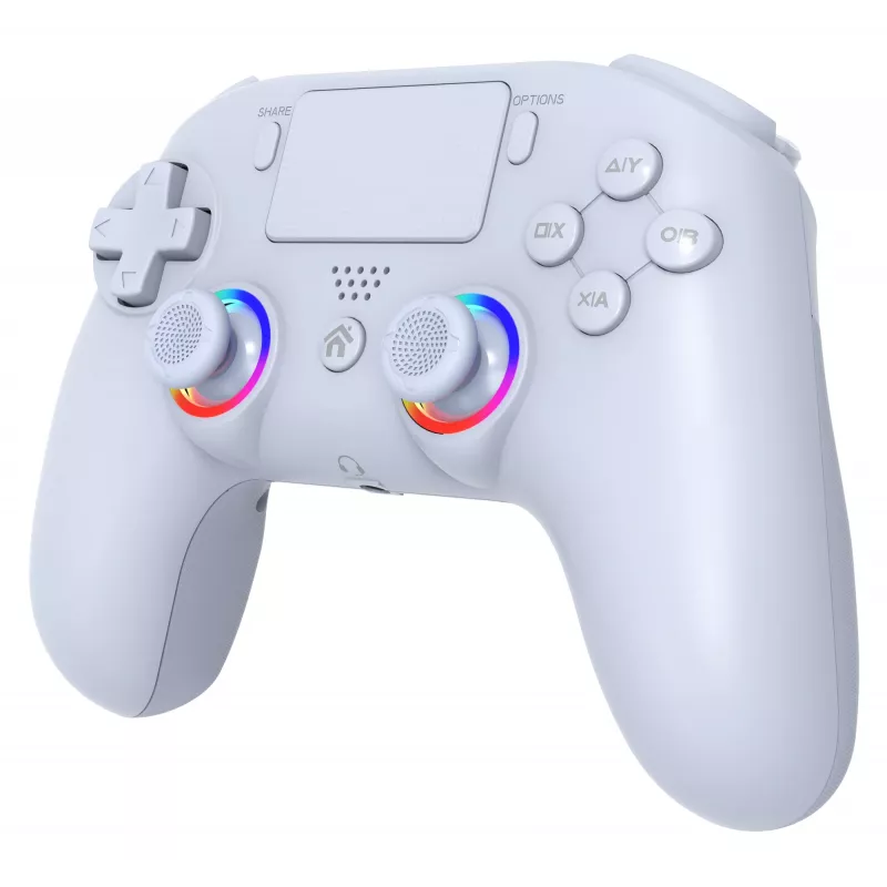 Mando inalámbrico LED SUBSONIC SA5639-2 — para PS4 y PC, blanco, conexión inalámbrica
