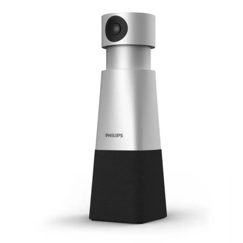 Philips PSE0550 SmartMeeting cámara portátil 4K para videoconferencias con micrófono integrado, 30 fps, USB, negro/plateado