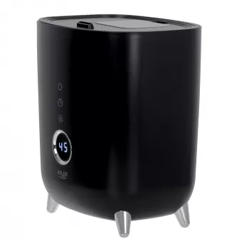 Adler | AD 7972 | Humidificador | 23 W | Capacidad del depósito de agua 4 L | Apto para habitaciones de hasta 35 m² | Ultrasónico | Potencia de humidificación 150-300 ml/h | Negro