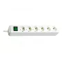 Brennenstuhl 1159520400 Regleta de enchufes 6 tomas 45° blanca con interruptor 3 m cable H05VV-F3G1,5 POS-Reiter (1159520400)