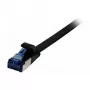 Synergy 21 Latiguillo RJ45, CAT6A 500 MHz, 0,15 m, negro, U/FTP, plano, TPE (Superflex), AWG32