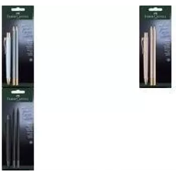 Set de bolígrafo y lápiz Faber-Castell 241122 – bolígrafo y lápiz de grafito, azul claro, blíster