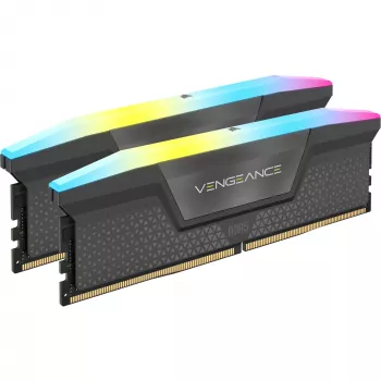 DIMM 64 GB DDR5-6000 (4x 16 GB) Quad-Kit, Memoria RAM negra, CMH64GX5M4B6000C36, Vengeance RGB, INTEL XMP